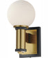 San Simeon 2-Light LED Wall Sconce Black / Natural Aged Brass