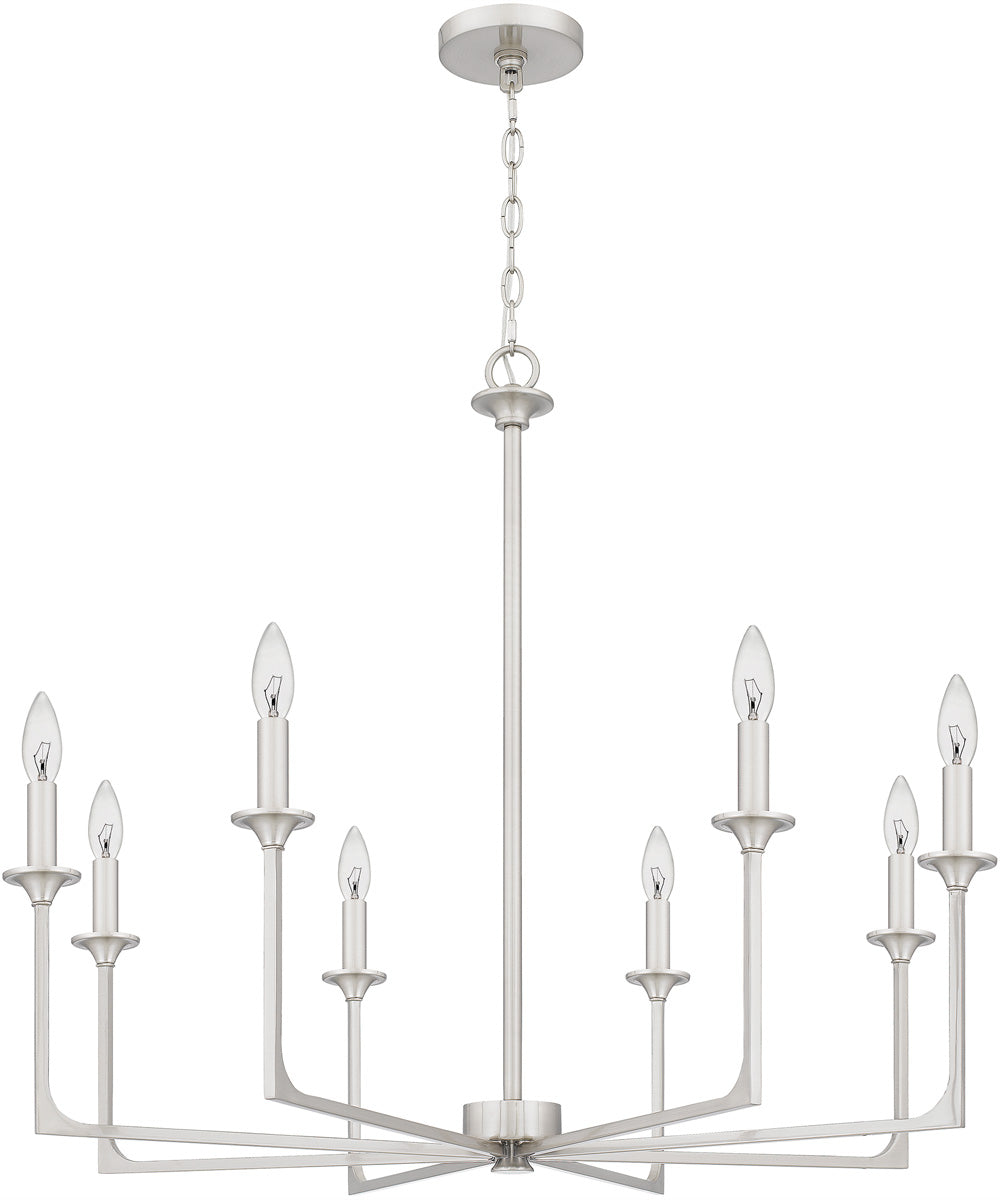 Prescott 8-light Chandelier Brushed Nickel