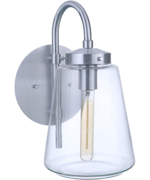 Laclede 1-Light Outdoor Wall Light Satin Aluminum