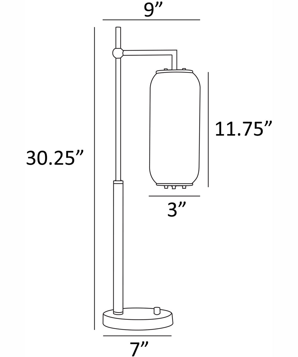 Hagen 1-Light Table Lamp Brushed Nickel/Clear Glass Shade