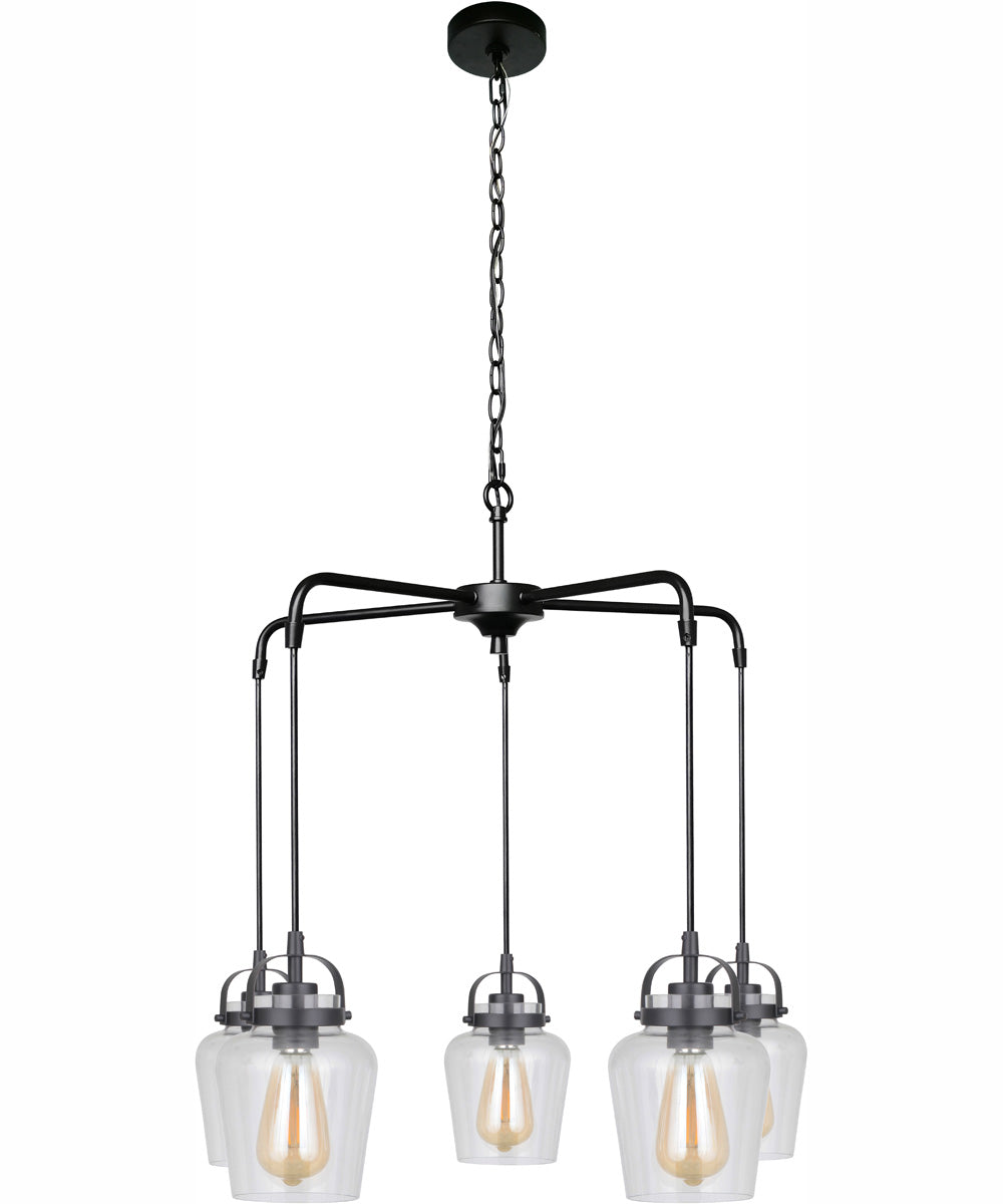 Trystan 5-Light Chandelier Flat Black