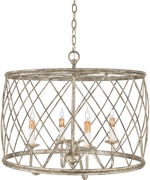 Dury 4-light Pendant Century Silver Leaf
