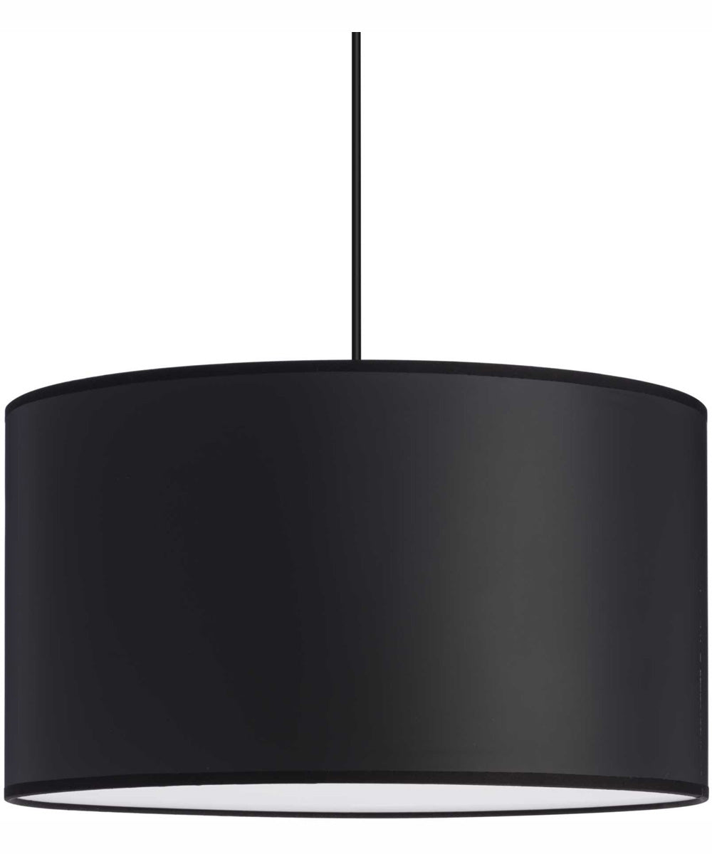 Markor 1-Light Black Parchment Shade Transitional Pendant Brushed Nickel;Matte Black;Vintage Brass