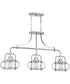 Trilogy 3-light Island Light Brushed Nickel