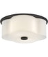 Delaney 2-Light Medium Flush Mount in Black