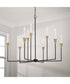 Avant 9-Light Chandelier Aged Brass and Black