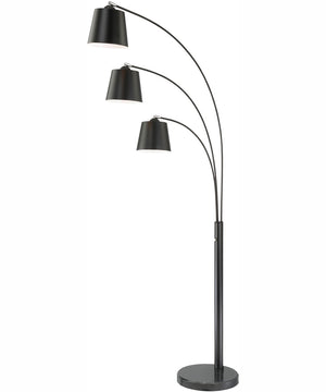 Quana 3-Light 3-Light Arch Lamp Black