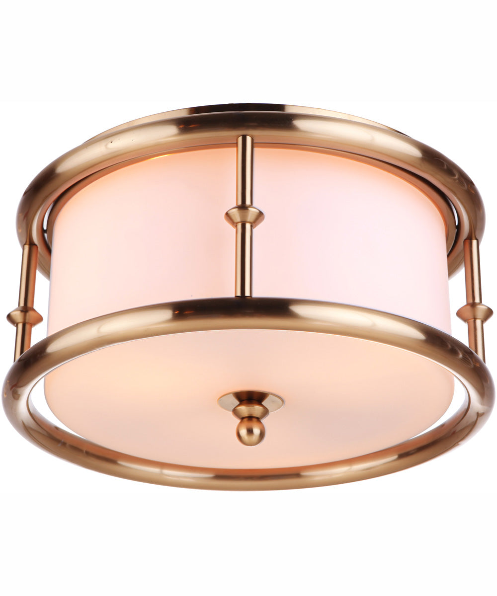 Marlowe 3-Light Flush Mount Satin Brass
