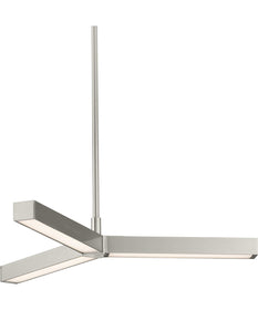 Planck LED 3-Light Modern Style Chandelier Light Brushed Nickel