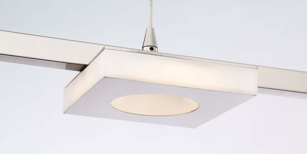 36"W Atlanta LED Pendant Nickel-Matte