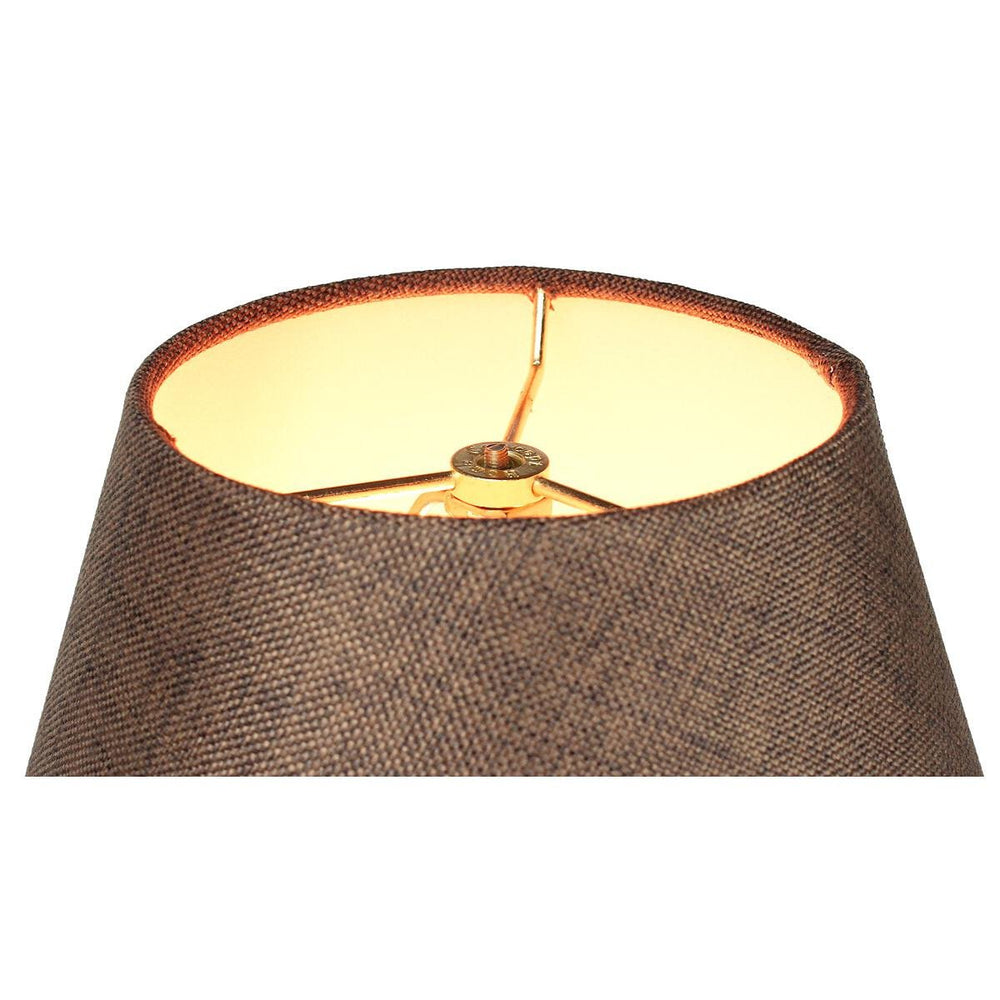 14"W x 11"H Hard Back Empire Lamp Shade - Chocolate Burlap