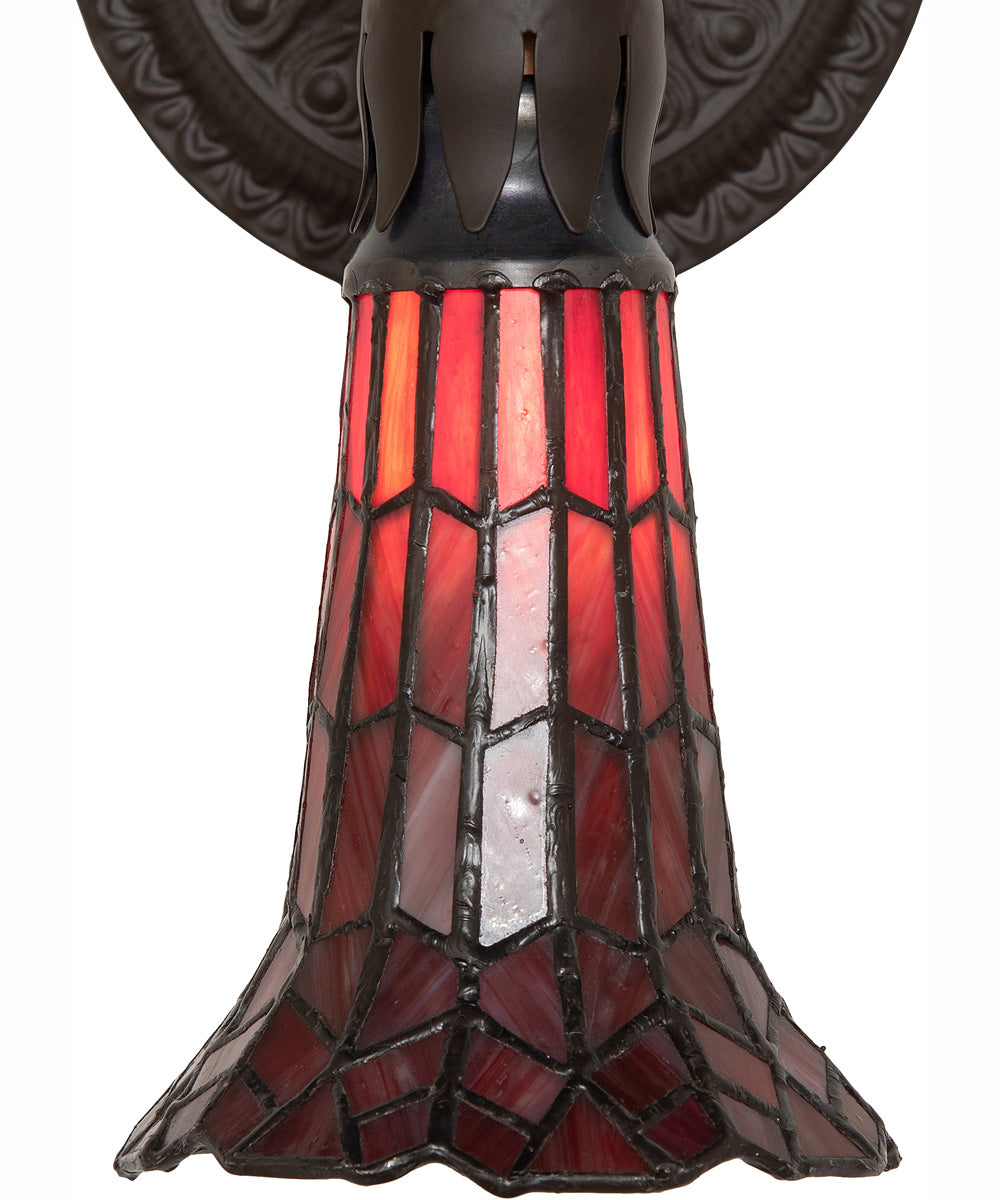 5.5" Wide Stained Glass Pond Lily Wall Sconce