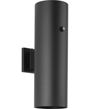 6"  LED Outdoor Aluminum Up/Down Wall Mount Cylinder with Photocell Black