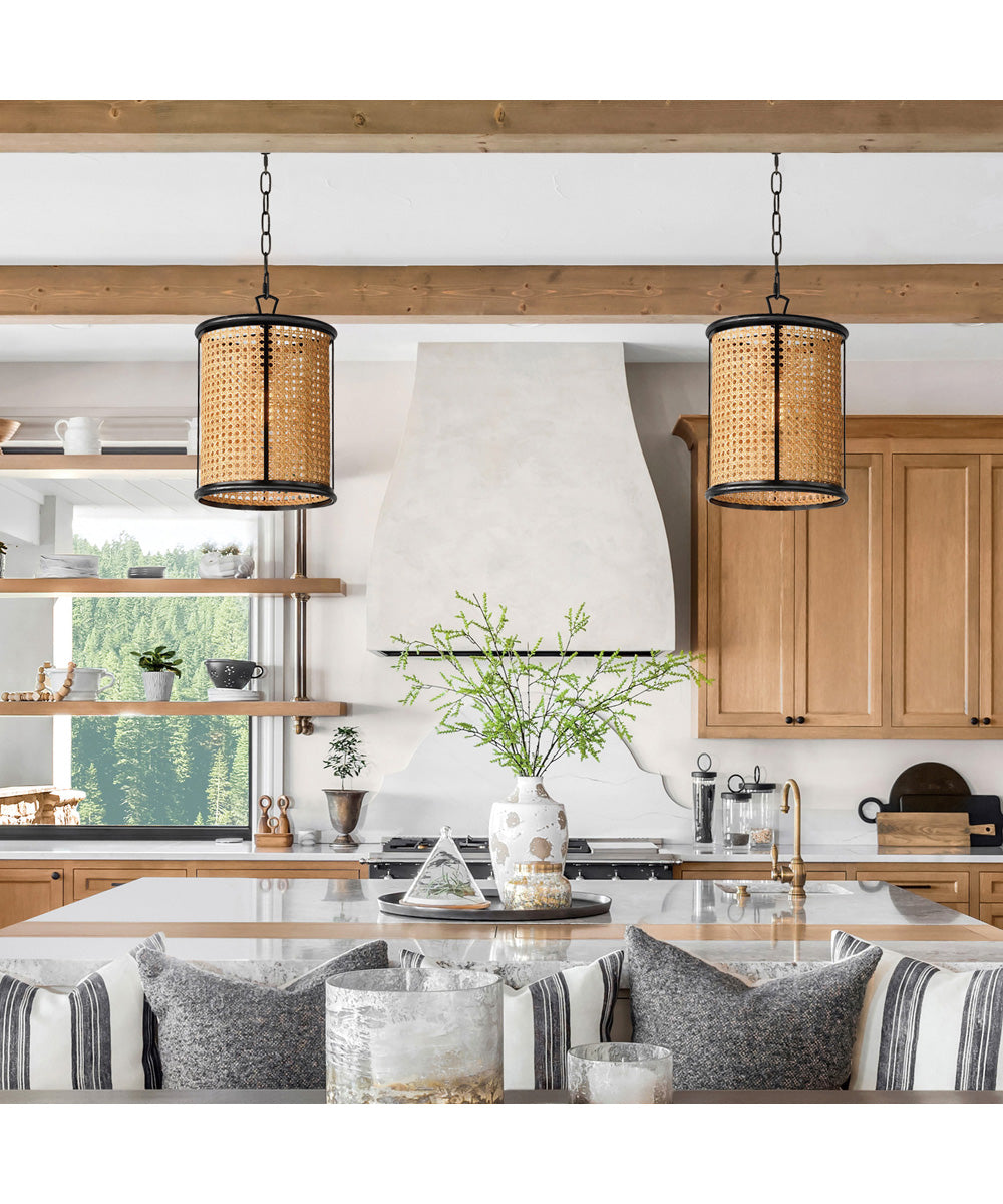 Cane 1-Light Pendant Black