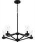 Villa 5-light Chandelier Earth Black