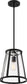 11"W Bruge 1-Light Pendant Matte Black / Clear