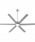 80" Titus Ceiling Fan Satin Nickel