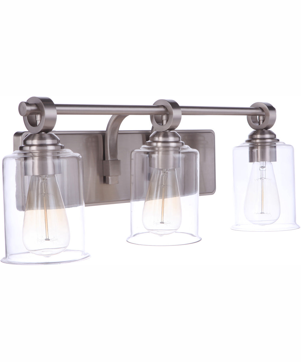 Romero 3-Light Vanity Brushed Polished Nickel