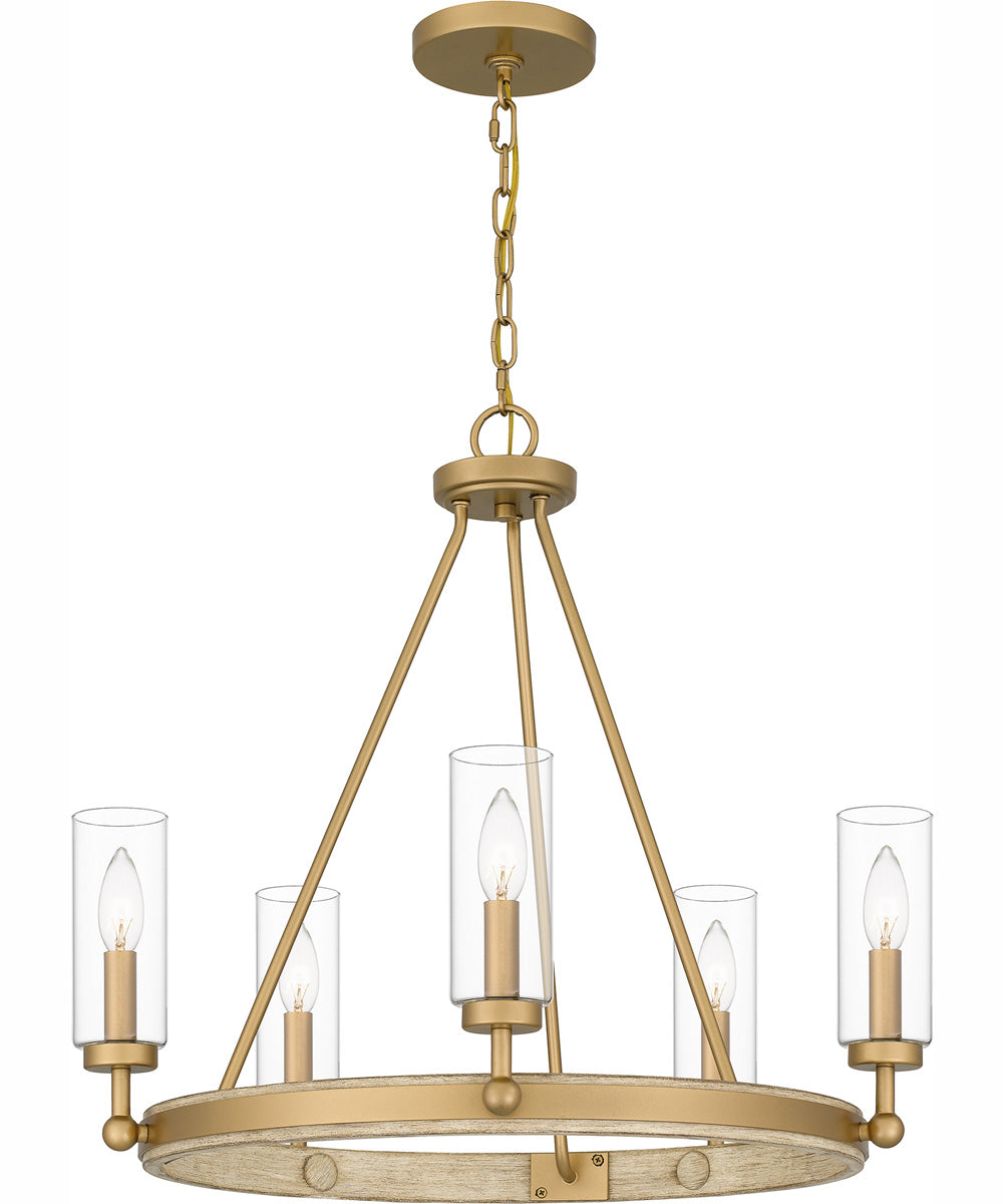 Kelleher 5-light Chandelier Nouveau Painted Weathered Brass
