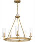 Kelleher 5-light Chandelier Nouveau Painted Weathered Brass