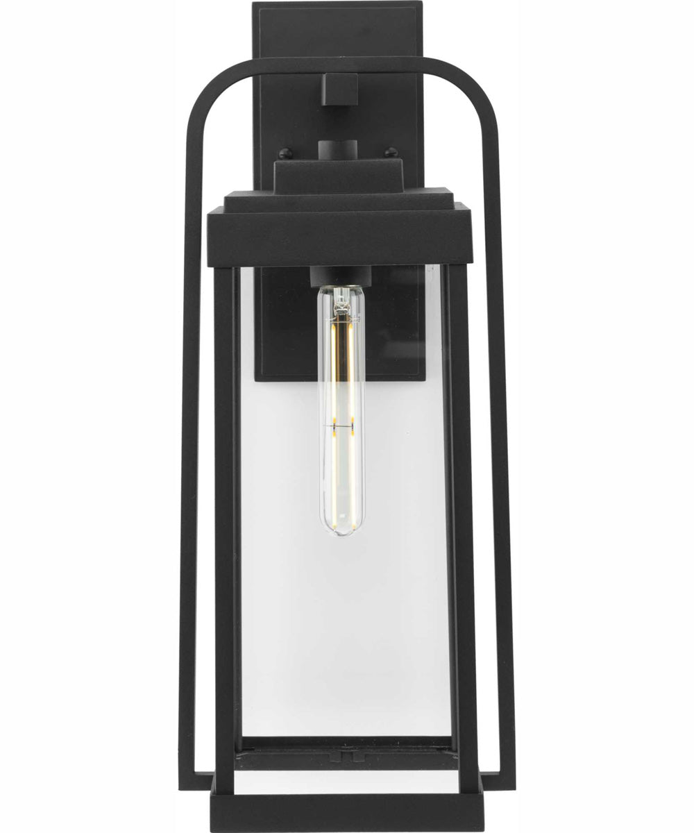 Walcott 1-Light Modern Farmhouse Outdoor Large Wall Lantern Textured Black