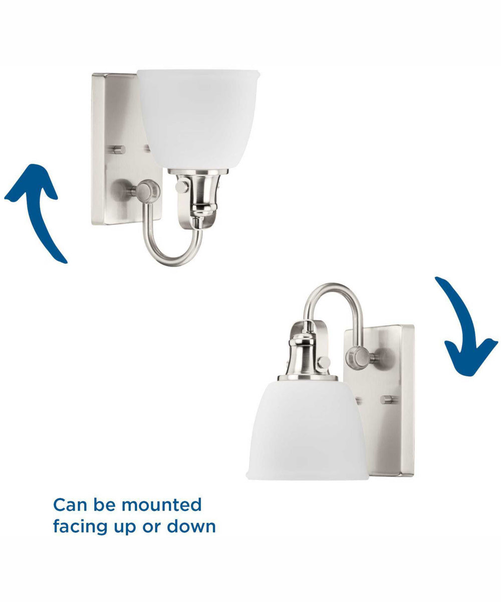 Preston 1-Light Coastal Bath Vanity Light Brushed Nickel