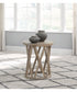 Glasslore Round End Table Light Grayish Brown