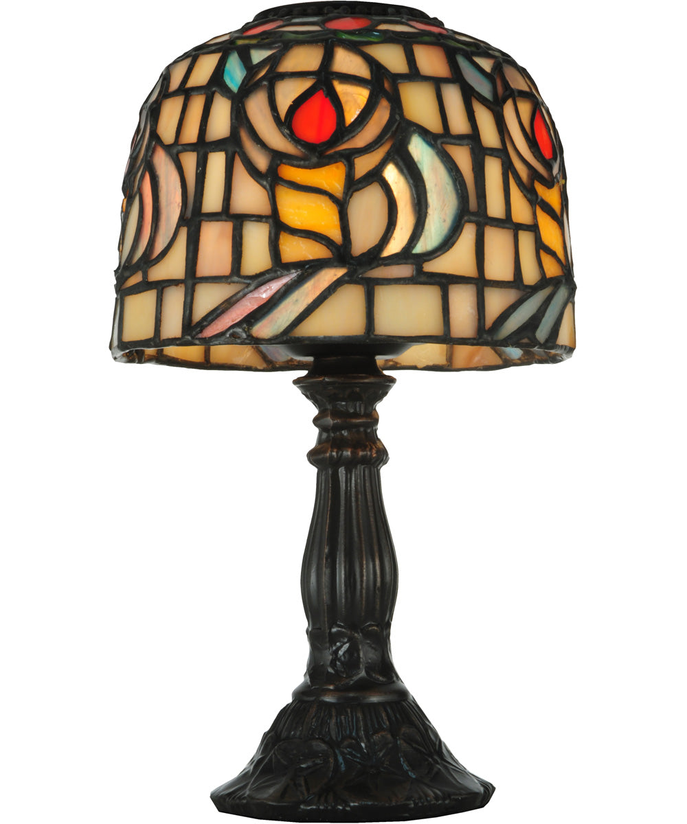 9"H Tiffany Rosebud Candle Lamp