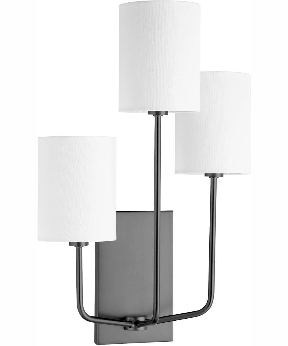 Harmony 3-light Wall Mount Light Fixture Matte Black