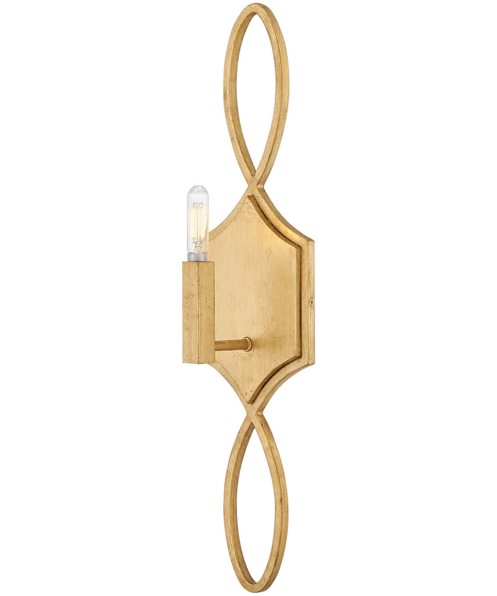 Leona 1-Light Large Sconce in Distressed Brass