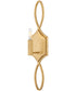 Leona 1-Light Large Sconce in Distressed Brass