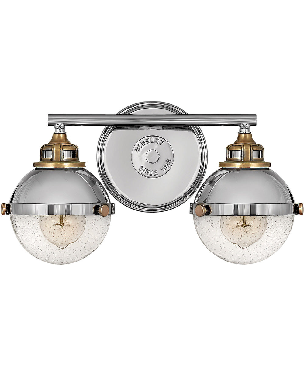 Fletcher 2-Light Two Light Vanity in Polished Nickel