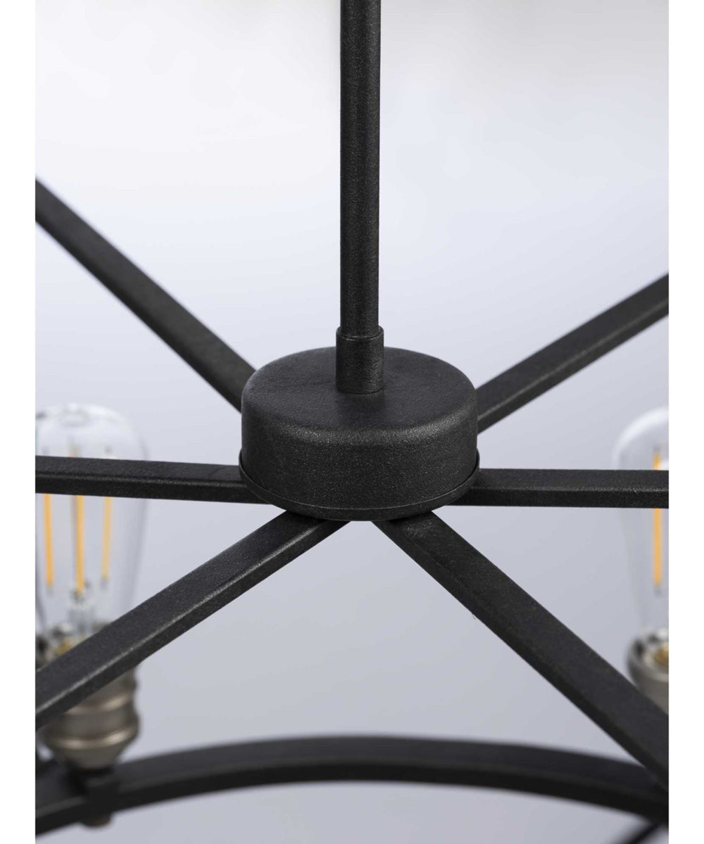 Foster 6-Light Farmhouse Chandelier Light Gilded Iron