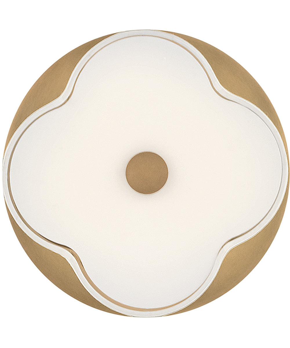 Delaney 2-Light Medium Flush Mount in Heritage Brass