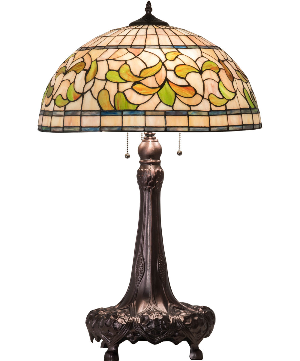 31" High Tiffany Turning Leaf Table Lamp