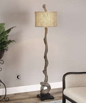 70"H Driftwood Floor Lamp
