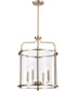 Yorktown 4-Light Pendant Burnished Brass