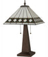 24" High Diamond Band Mission Table Lamp
