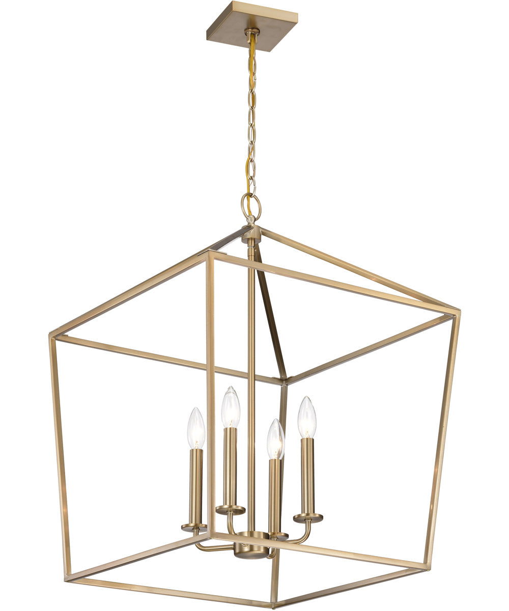 Emma 4-Light Pendant Burnished Brass