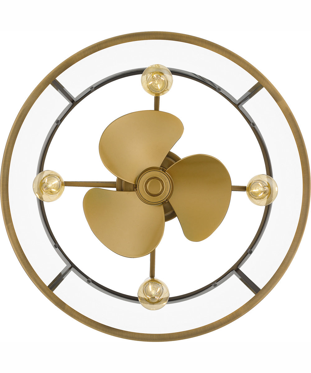 Barlow 4light Fandelier Weathered Brass BAW3122WS