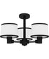 Kylen Extra Large 3-light Semi Flush Mount Matte Black