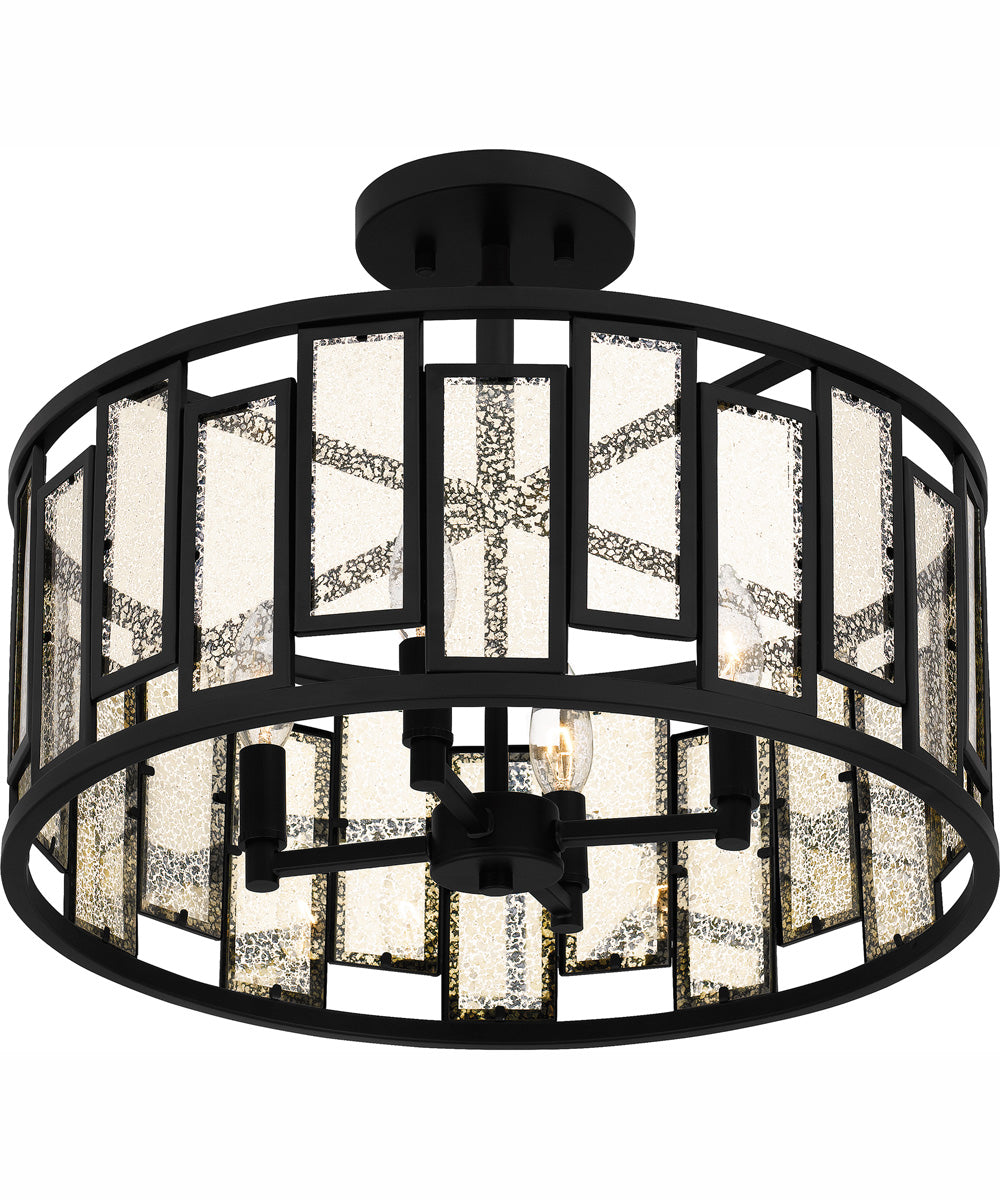 Quoizel Semi-Flush Mount Large 4-light Semi Flush Mount Matte Black