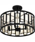 Quoizel Semi-Flush Mount Large 4-light Semi Flush Mount Matte Black