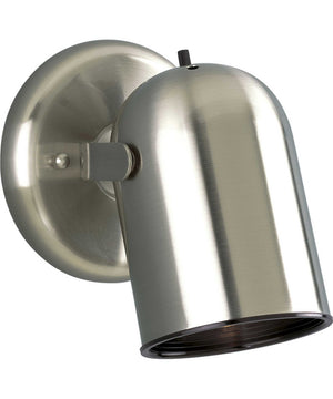 1-Light Multi Directional Wall Fixture with On/Off switch Brushed Nickel