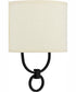 Quoizel Wood Small 1-light Wall Sconce Matte Black