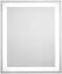 Captarent 30x36 in. Rectangular Illuminated Integrated LED Modern Mirror White