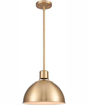 Zayne 12'' Wide 1-Light Pendant - Brushed Gold