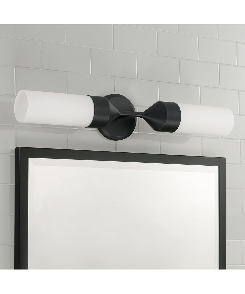 Devon 2-Light Sconce Matte Black