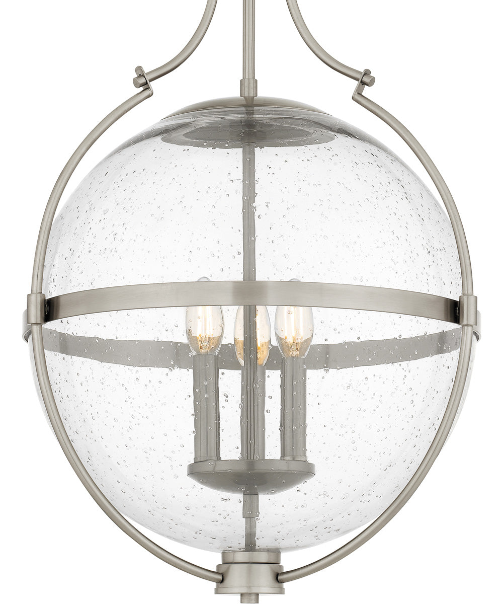 Quoizel Pendant Large 3-light Pendant Brushed Nickel