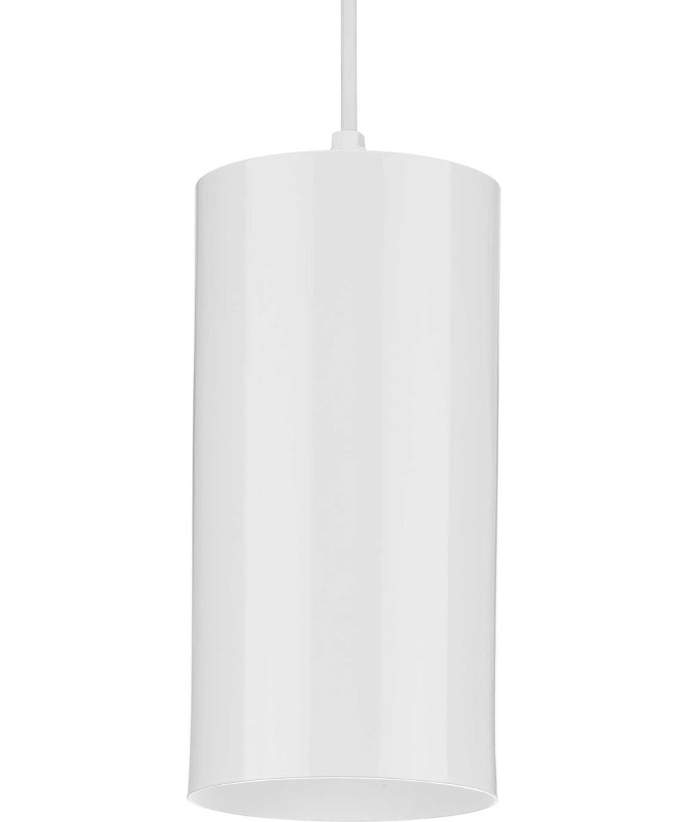 6"  Outdoor Aluminum Cylinder Cord-Mount Hanging Light White